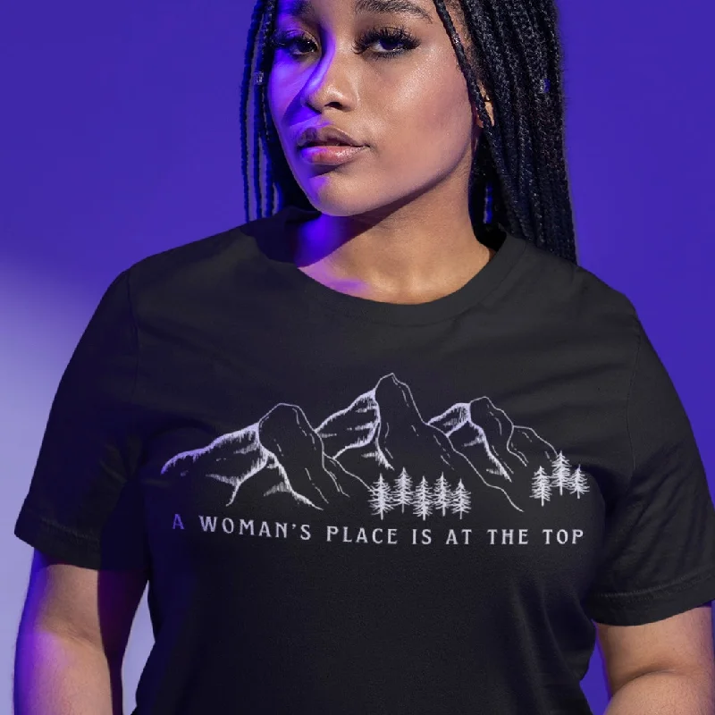 A Woman’s Place Is At The Top Unisex t-shirt