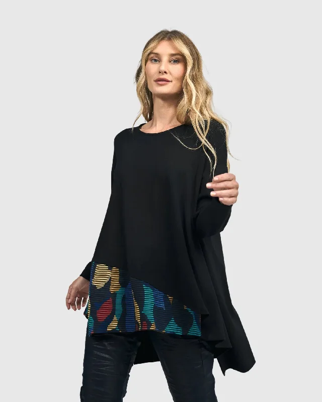 Kaya Oversized Trapeze Top, Ocean