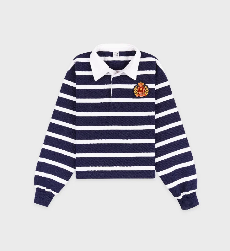 NY Crest Rugby Polo - Navy/White