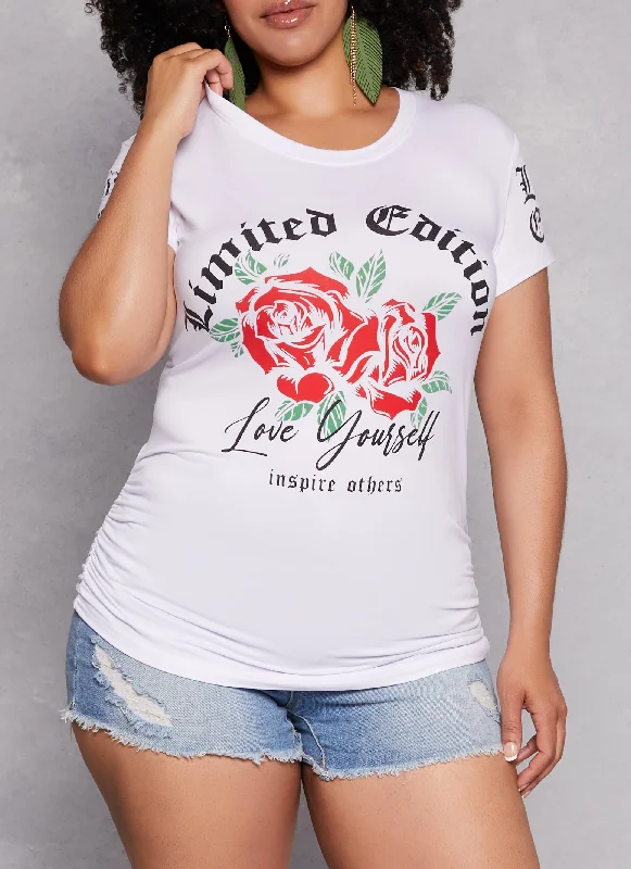 Plus Size Limited Edition Rose Graphic Tee